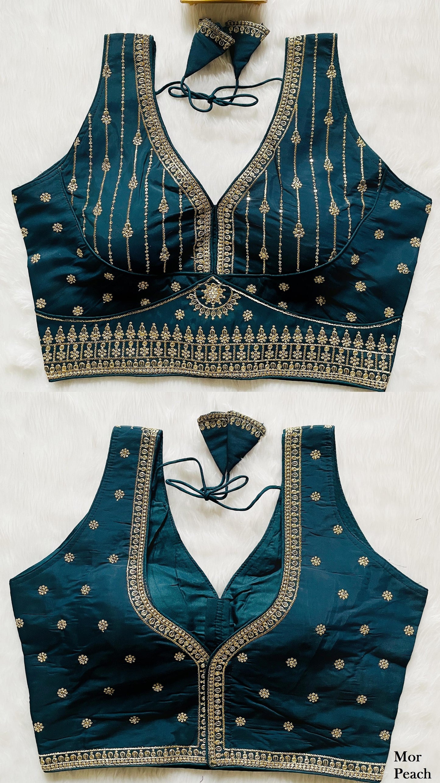 Silk Embroidered Saree Blouse