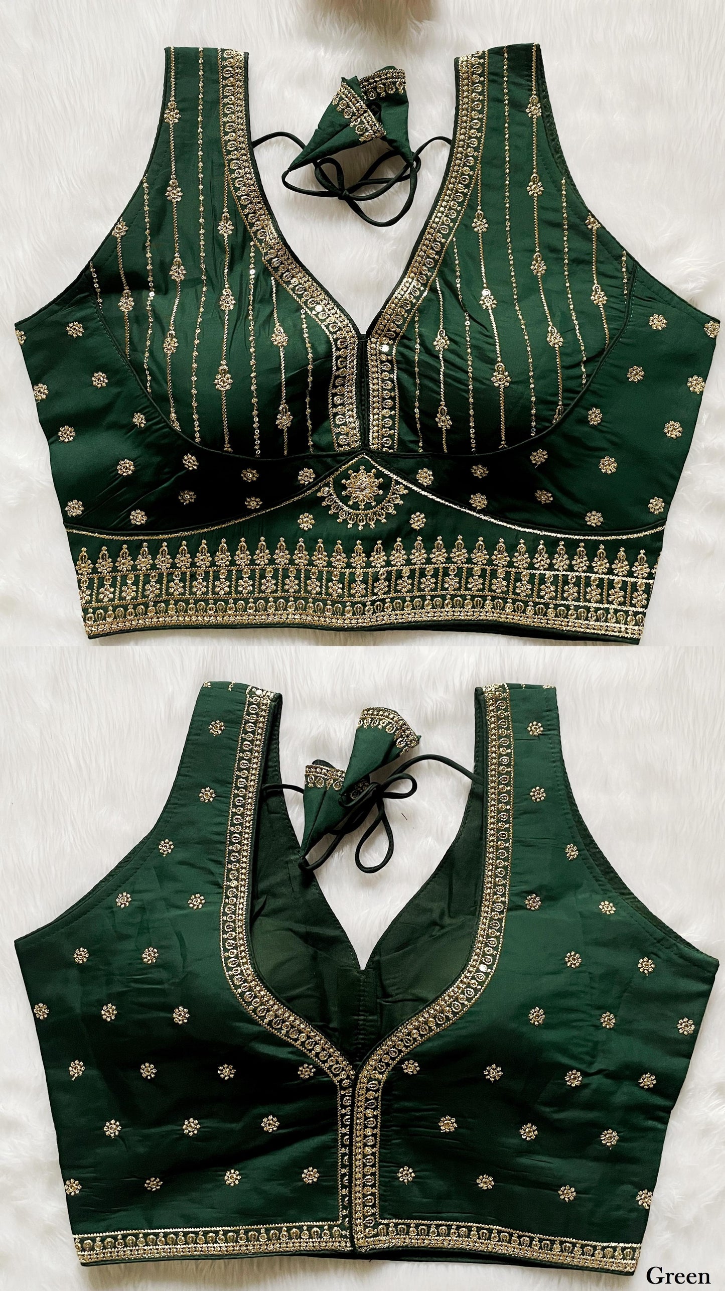 Silk Embroidered Saree Blouse