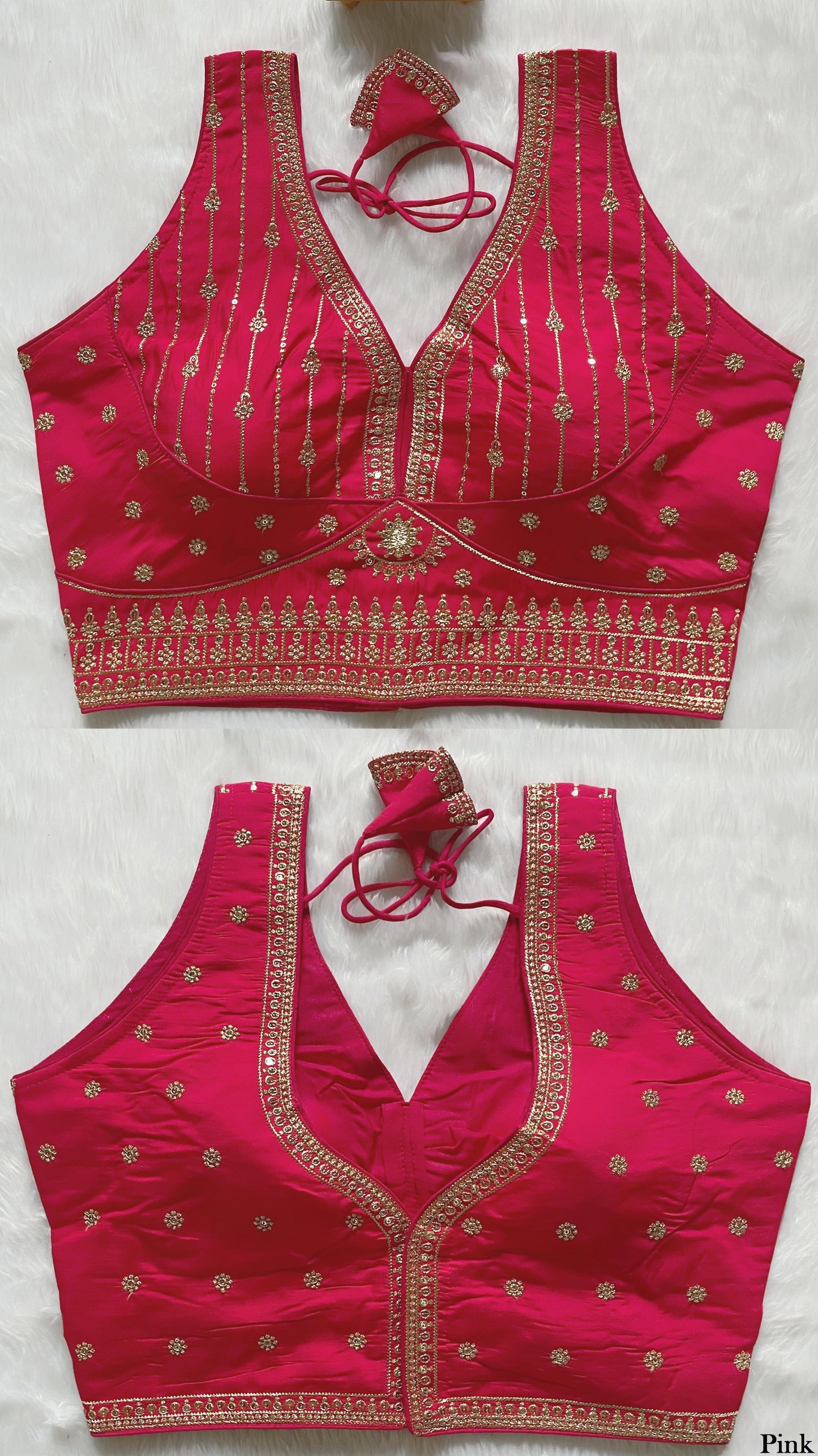 Silk Embroidered Saree Blouse