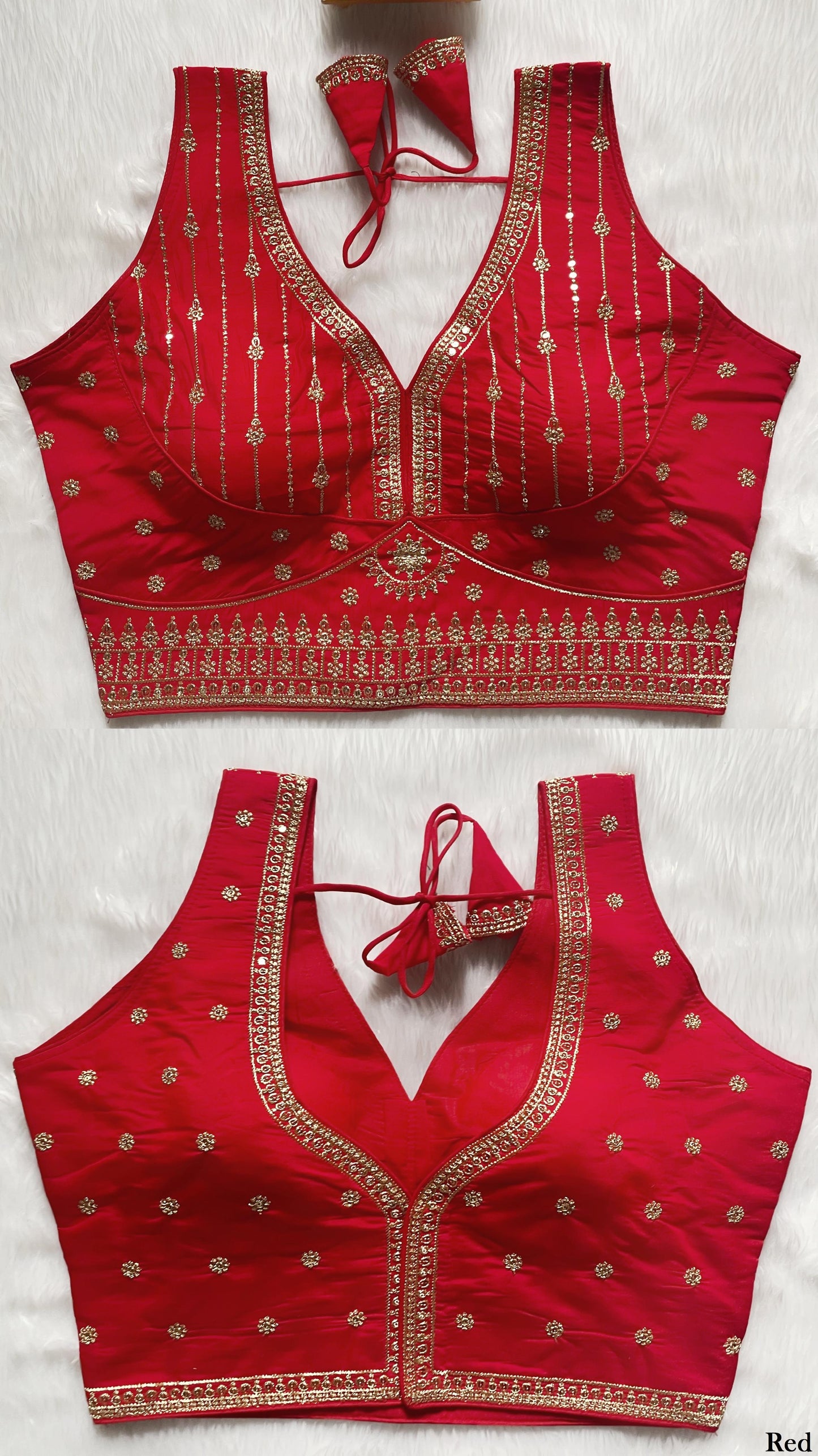 Silk Embroidered Saree Blouse