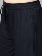 Grey Blue Printed Cotton Kurti Palazo Set (S to 4XL)