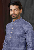 Linen Cotton Men's Kurta Top (Top Only)