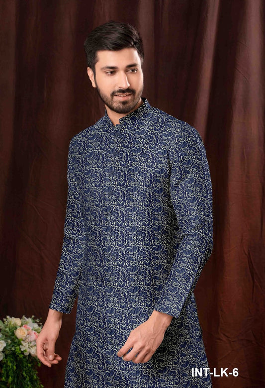 Jaipur Kantha Cotton  Printed Kurta for Men (Top Only)