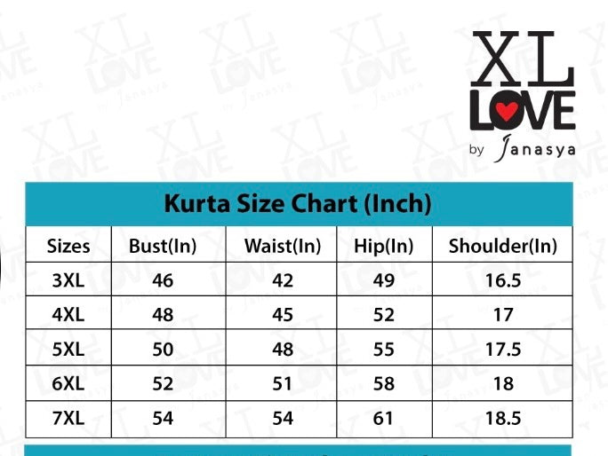 Plus Size Blue Printed Cotton Kurti Top( Top Only)