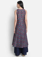Load image into Gallery viewer, Blue Printed Kurta Palazzo with Dupatta set
