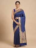 Navy & Gold Katan Silk Banarsi Saree