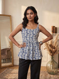 Blue Printed Soft Cotton Top