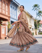 Muslin Silk Multi Printed Sharara Set