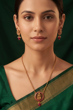 Gold Plated Necklace  Earrings Set