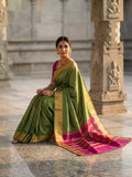 Emossed Design Soft Silk Saree with Contrast Pallu