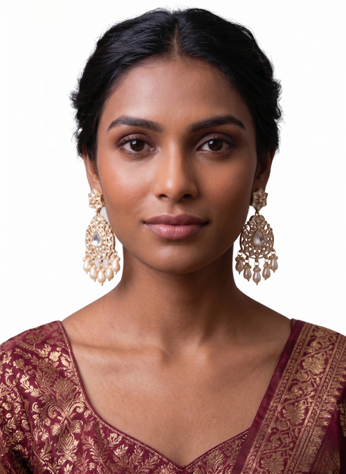 Beautiful Kundan & Beaded Earrings