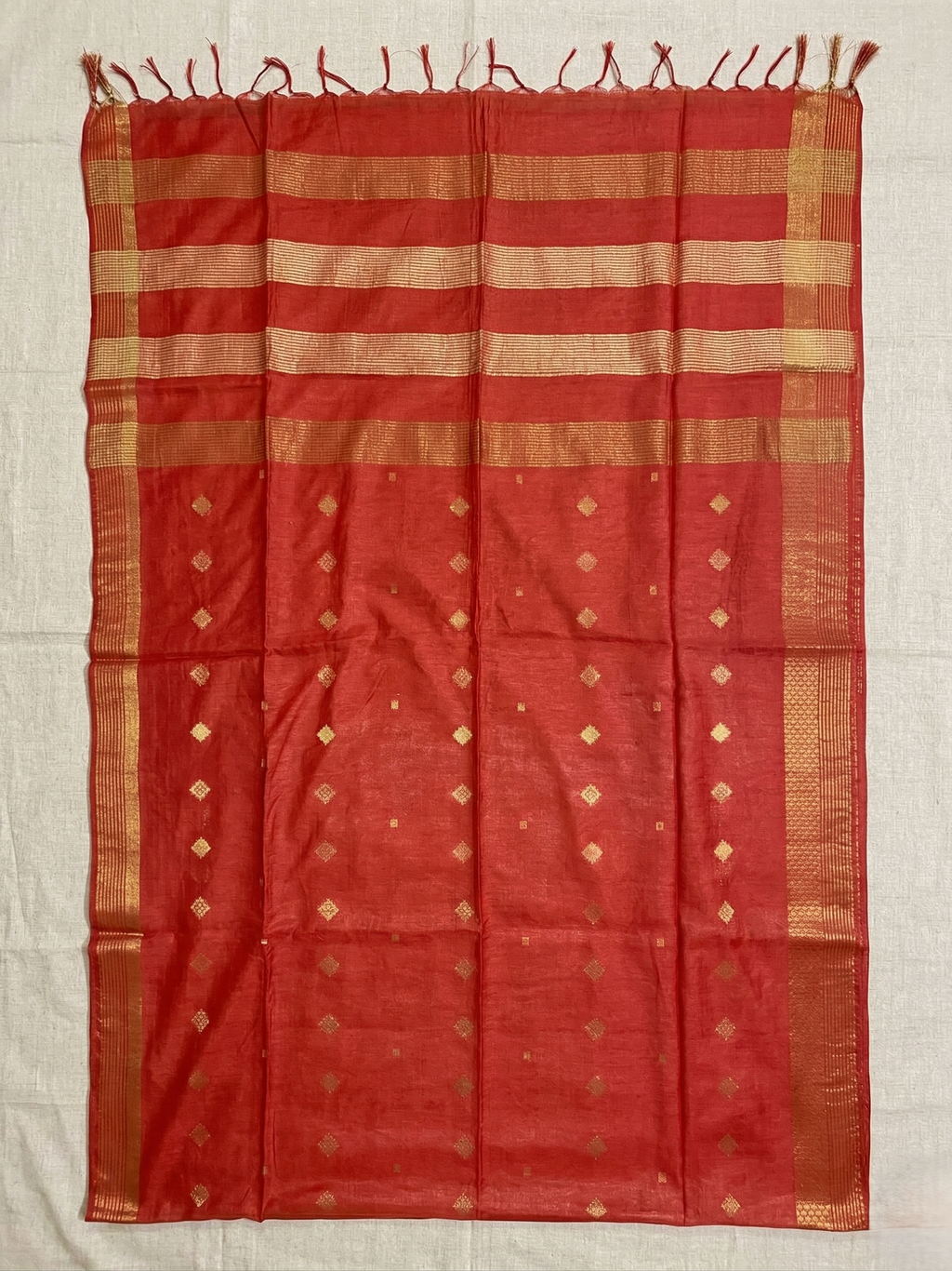 Kotta Mulberry Silk Handloom Saree with Hand made Zari Border