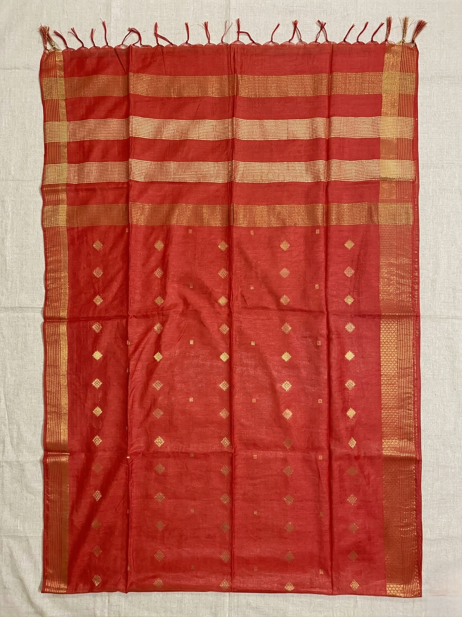 Kotta Mulberry Silk Handloom Saree with Hand made Zari Border