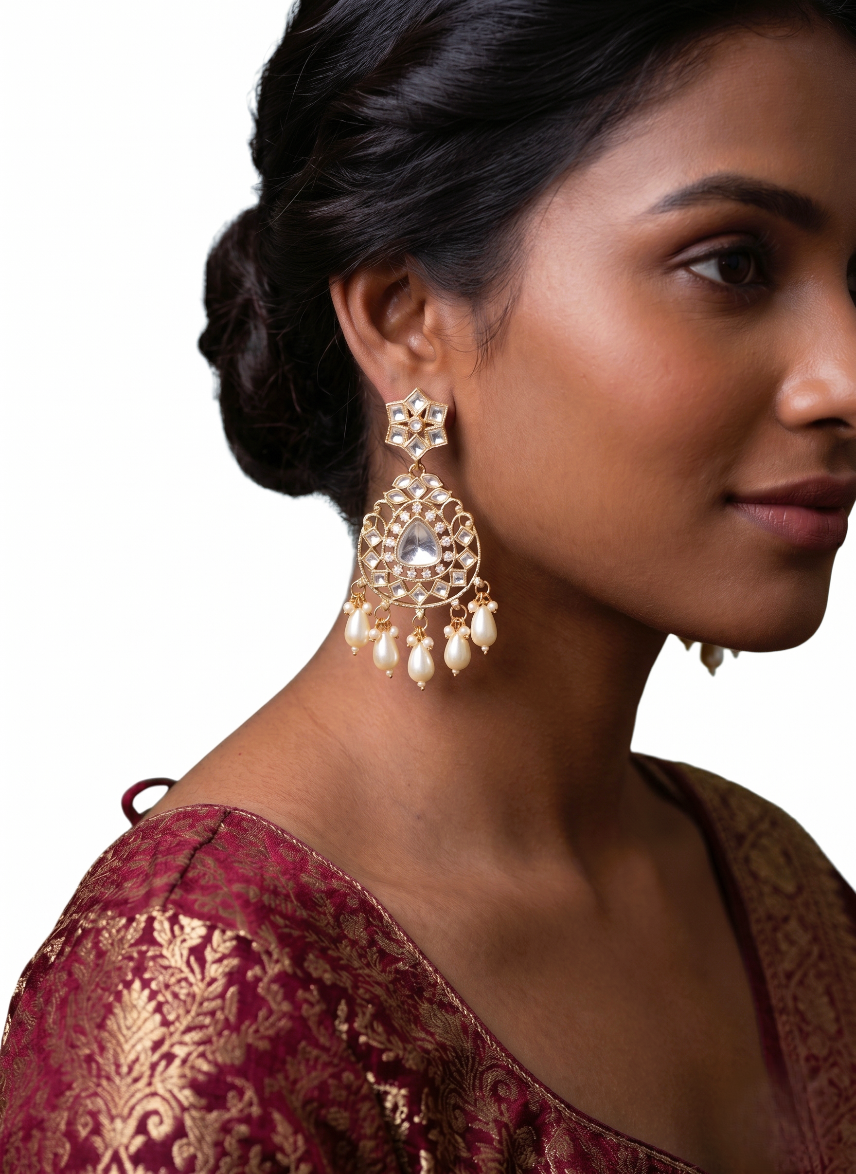 Beautiful Kundan & Beaded Earrings