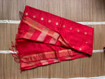 Load image into Gallery viewer, Kotta Mulberry Silk Handloom Saree with Hand made Zari Border
