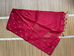 Load image into Gallery viewer, Tusser Mulberry Silk Handloom Saree with Silver &amp; Gold  Zari weave
