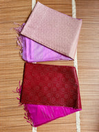 Dupion Silk Kantha woven Handloom Saree