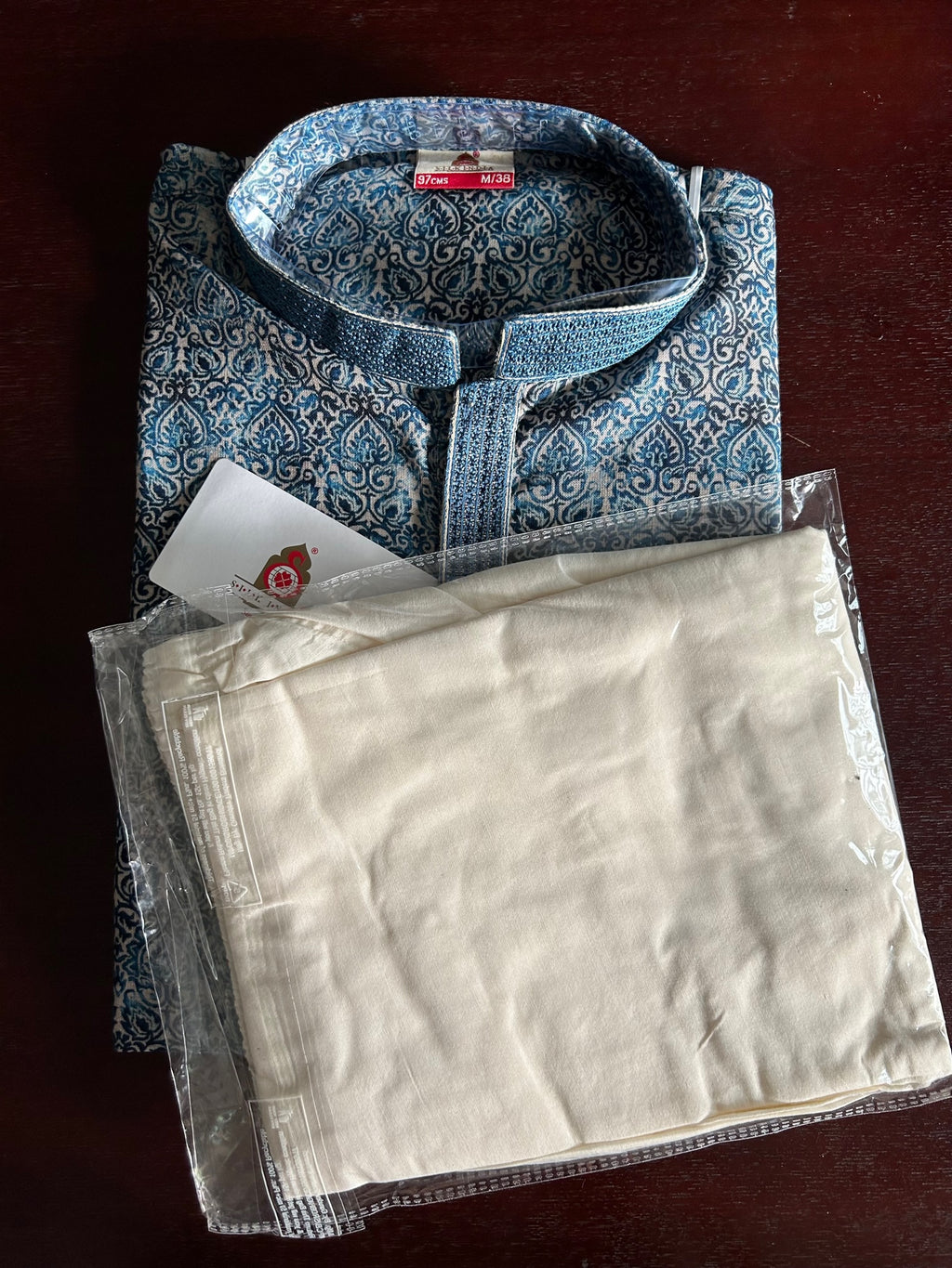 Blue Digital Printed Poly Cotton Kurta Set