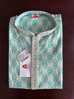 Load image into Gallery viewer, Mint Green Digital Printed Poly Cotton Kurta Set
