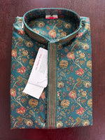 Load image into Gallery viewer, Cotton Silk Floral Printed Men&#39;s Kurta Pajama Set
