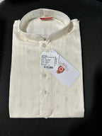 Woven Design with Foil Print Cotton Kurta Pajama Set For Boys