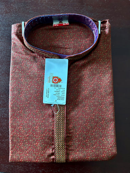 Deep Maroon Cotton Printed Kurta Set