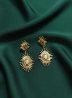 Classic Sun Shaped Drop Earrings