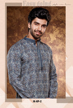 Load image into Gallery viewer, Blue Digital Printed Poly Cotton Kurta Set
