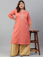 Load image into Gallery viewer, Poly Silk Kurti Top with Embroidery work (Top Only)
