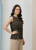 Soft Cotton Ethnic Motif Printed Sleeveless Top