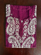 Pure cotton Luknowi Chikankari Short Kurti Top