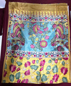 Kalamkari Printed Jaipur Crush Silk Saree