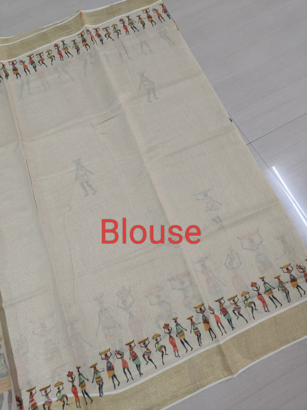Digital Printed Tissue Cotton Saree