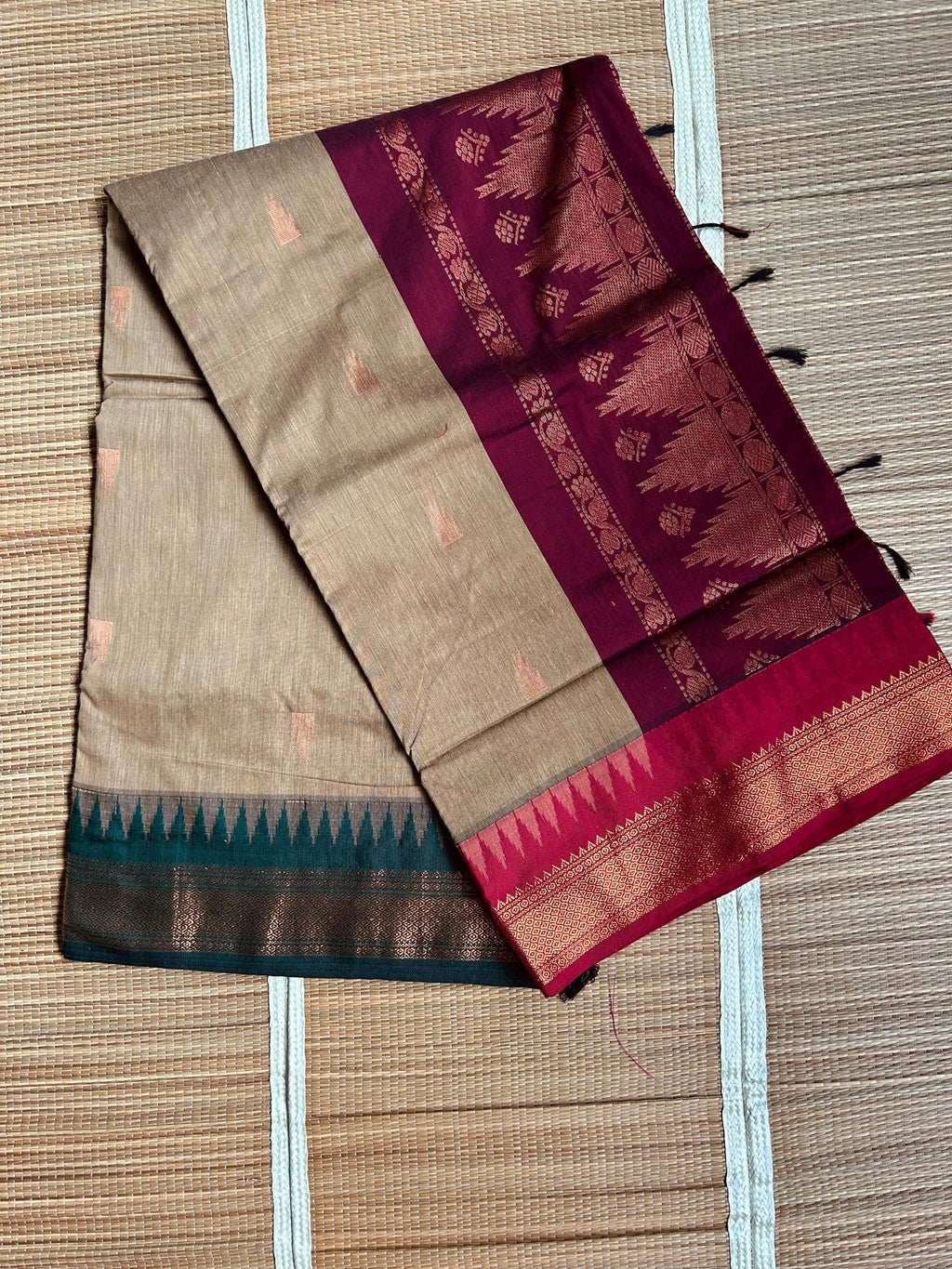 Kalyani Cotton Saree with Ganga Jamuna Border