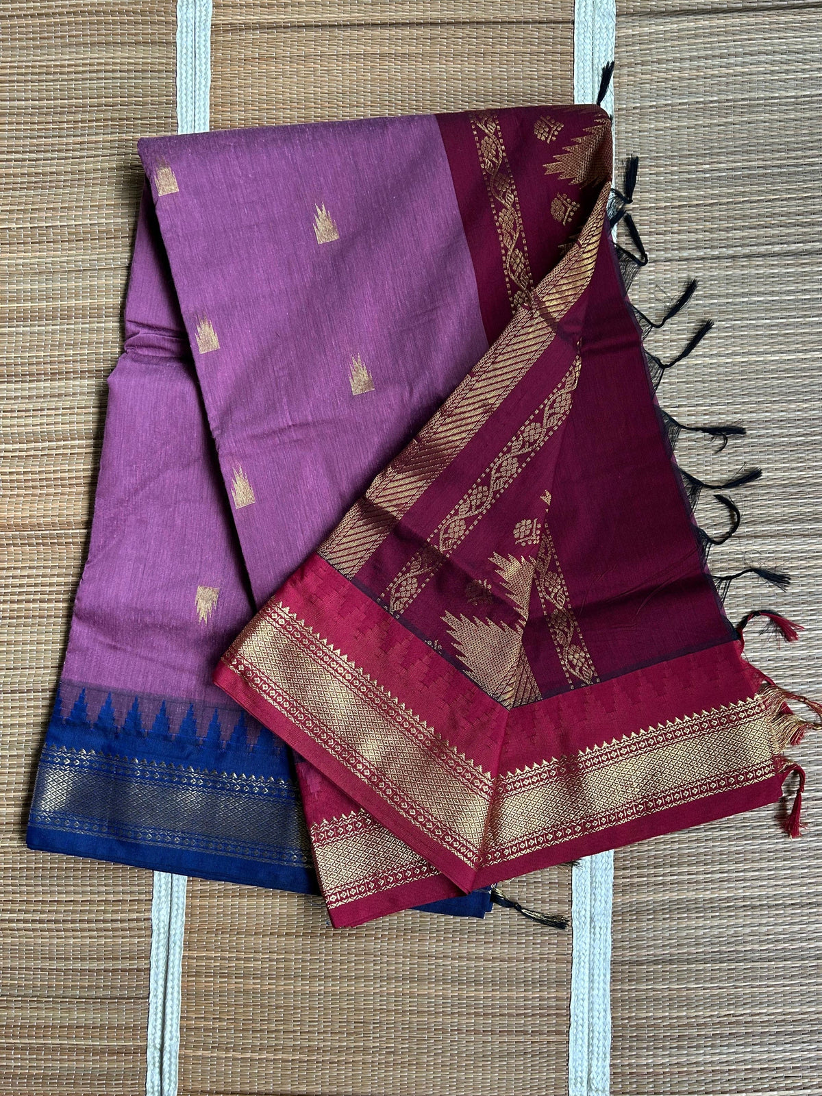 Kalyani Cotton Saree with Ganga Jamuna Border