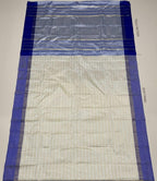 Golden Checkered  Soft Silk Sree With Contrast Border