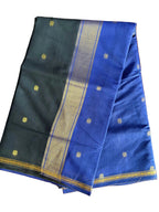 Maheswari Cotton Saree with Golden Butas & Contrast Pallu