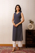 Floral Printed Soft Cotton  Kurti Top (Top Only)