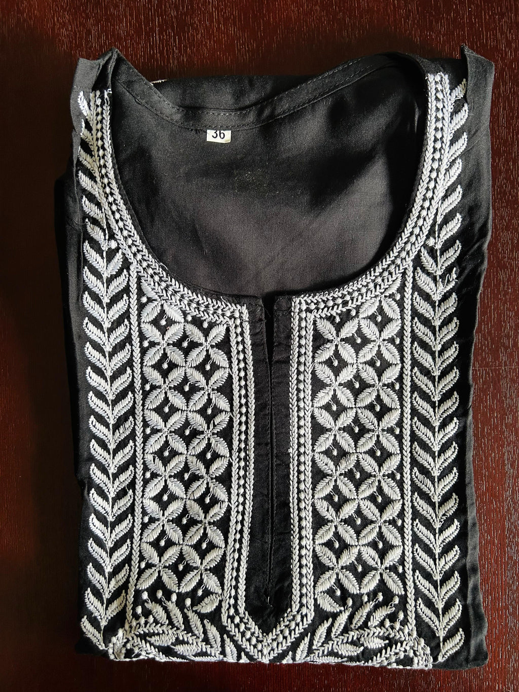 Lucknowi Chikankari Rayon Short Kurti Top