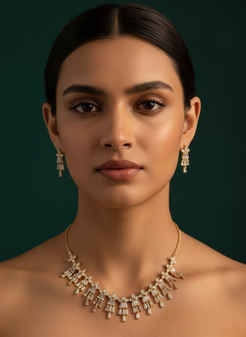 Necklace  Earrings Set with American stones