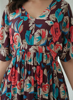 Viscose Rayon Floral printed  Dress