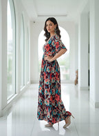 Viscose Rayon Floral printed  Dress