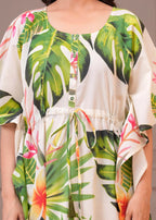 Multi tropical printed Kaftan Maternity Dress