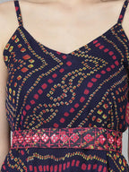 Georgette Bandhej printed Long Dress