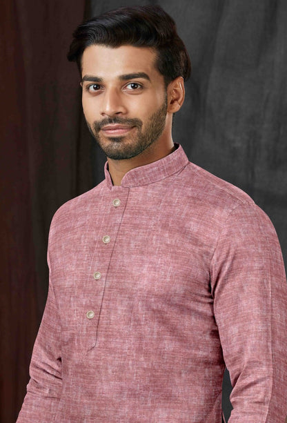 Linen Cotton Men's Kurta Top (Top Only)