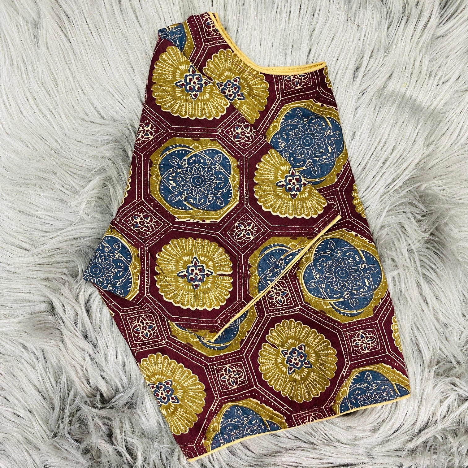 Ajrak Cotton Saree Blouse