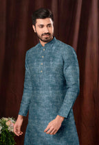 Linen Cotton Men's Kurta Top (Top Only)