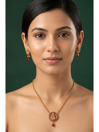 Gold Plated Necklace  Earrings Set