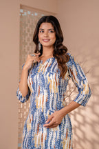 Multi Printed Cotton Kurti Top (Top Only)
