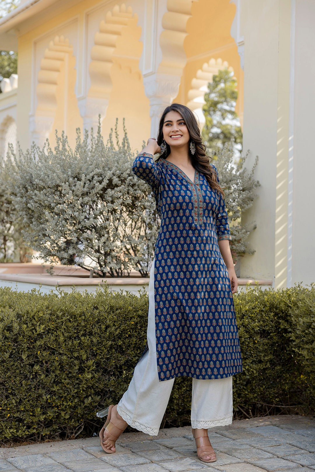 Pure Cotton Ethnic Printed Kurti Top ( Top Only)